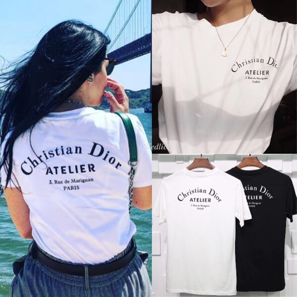 ルブタン ディオール Atelierディオール ロゴTシャツ コピー*White 863J621I0533_C089