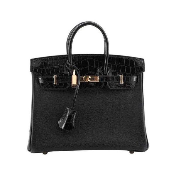 エルメス★<限定品で貴重>美しすぎるBIRKINタッチクロコxトゴ30コピー ブラックPK08