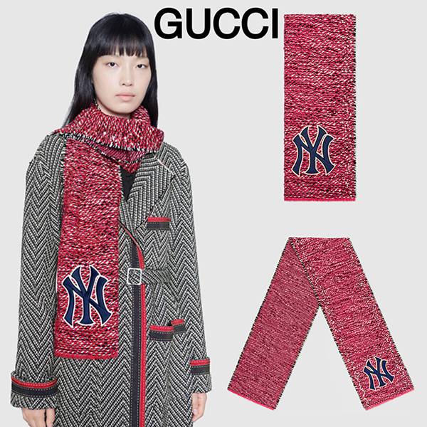 新作グッチ☆ 偽物 グッチ Scarf with NY Yankees patch マフラー 543299 3GB61 5660