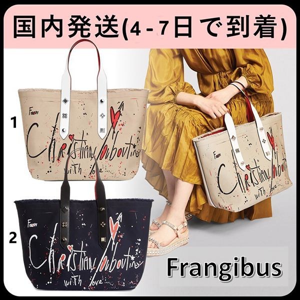 《大人気》ルブタン FRANGIBUS キャンバストートバッグ 偽物3215052F