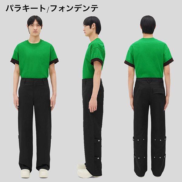 【VIPセールで入荷！】ボッテガ ヴェネタ 2トーンカラー コットン Tシャツ 偽物 9色 661788V16E09056