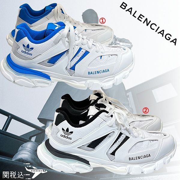 バレンシアガ アディダス TRACKFORUMLOW TOP スニーカー 偽物