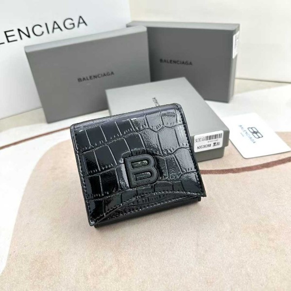 【限定品】バレンシアガ n級品 クロコダイル★ mini折り財布/クロコ 24081502