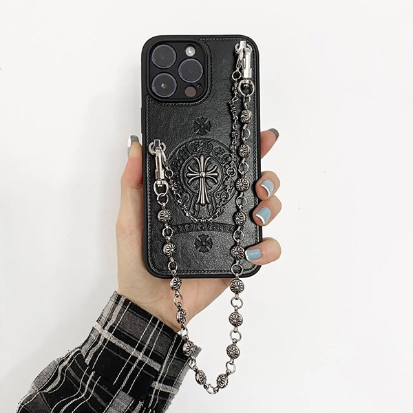 クロムハーツ iphone16ケース コピー CHクロス チェーンストラップ 25032405
