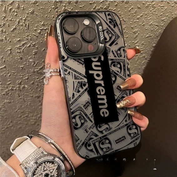 シュプリームiphone16/16proケース  supreme iphone15promax/15ユニケース仕上げ ブランドマーク iphone14/13ケース男女ペア 25042504